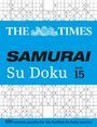 "The Times Samurai Su Doku Book 15. 100 extreme puzzles for the fearless Su Doku warrior." Sudoku-Gitter im Hintergrund.