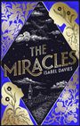 "Cover to be revealed" steht in einem goldenen Kreis. Darunter "THE MIRACLES" von Isabel Davies auf einem dunklen Hintergrund.