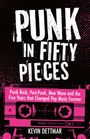 "Punk in Fifty Pieces" steht groß. Darunter eine pink-schwarze Kassette mit kleinen Details in Weiß. Autor: Kevin Dettmar.
