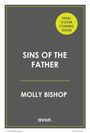 Text in gelbem Kreis: "FINAL COVER COMING SOON". Titel: "SINS OF THE FATHER" von MOLLY BISHOP. Unten steht "avon.".