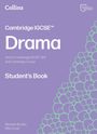 "Drama" groß auf lila Hintergrund, darüber "Cambridge IGCSE™". Unten: Rebekah Beattie, Mike Gould. Rechts grünes Muster.