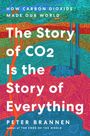 „The Story of CO2 Is the Story of Everything“ von Peter Brannen. Bunte Illustration mit Natur und Industrie.