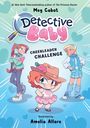 Titel: "Detective Baby: Cheerleader Challenge". Illustration von drei Cartoon-Mädchen, eines mit Detektivkleidung.