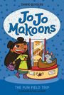 „Jo Jo Makoons“, „Dawn Quigley“, „The Fun Field Trip“, „Illustrated by Tara Audibert“. Illustration: Mädchen, Katze im Kanu.
