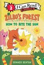 "Zilbo's Forest: How to Bite the Sun" von Summer Benton, Level 2 Comic. Ein Fuchs knabbert an einer gemalten Sonne.