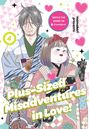 "Plus-Sized Misadventures in Love!" Zwei Personen in Kimonos, umgeben von Herzen und Mustern. Nummer 4.