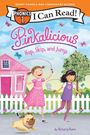 "Phonics 1: I Can Read! Pinkalicious: Hop, Skip, and Jump". Zwei Mädchen spielen Seilspringen, ein kleiner Hund läuft.