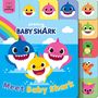 "pinkfong BABY SHARK, Meet Baby Shark." Illustration von bunten Haien, Regenbogen und anderen Meeresfiguren.