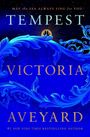 "May the sea always sing for you. Tempest. Victoria Aveyard. #1 New York Times Bestselling Author." Goldene Schriften, blaue Ornamente.