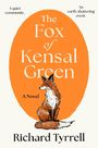 „A quiet community. An earth-shattering event. The Fox of Kensal Green.“ Ein Fuchs sitzt vor einem orangefarbenen Hintergrund.