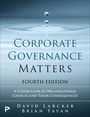 David Larcker: Corporate Governance Matters 4th Edition, Buch