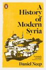 „A History of Modern Syria“ von Daniel Neep. Illustration einer Stadtlandschaft auf gelbem Hintergrund, Logo oben links.
