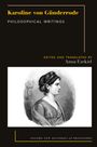 "Karoline von Günderrode: Philosophical Writings, ed. & translated by Anna Ezekiel. Illustration: Frau im Profil, Statue im Hintergrund."