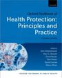 "Oxford Textbook of Health Protection: Principles and Practice, Second Edition" auf blauem Hintergrund, unten medizinisches Motiv.