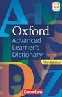„Oxford Advanced Learner’s Dictionary, 11th Edition.“ Buntes Design mit großen Buchstaben im Hintergrund. Cornelsen-Logo.