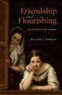 "Friendship and Flourishing: An Integrative Theory von Blaine J. Fowers. Zwei Menschen blicken freundlich aus einem Fenster."
