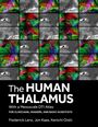 Text: "The HUMAN THALAMUS. With a Mesoscale DTI Atlas. For Clinicians, Imagers, and Basic Scientists. Frederick Lenz, Jon Kaas, Kenichi Oishi." Verschiedene bunte und graue Gehirnbilder in einem Raster.