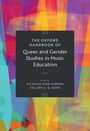 "The Oxford Handbook of Queer and Gender Studies in Music Education" von Nicholas Ryan McBride und Colleen A. Q. Sears. Buntes geometrisches Muster.