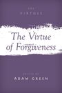 "The Virtue of Forgiveness", bearbeitet von Adam Green, lila Hintergrund mit weißem Pinselstrich.