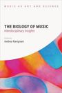 "THE BIOLOGY OF MUSIC, Interdisciplinary Insights, Edited by Andrea Ravignani." Oben abstrakte bunte Formen in Rot und Blau.