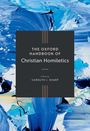 Titel: "The Oxford Handbook of Christian Homiletics" von Carolyn J. Sharp; Hintergrund: Blaue abstrakte Malerei.