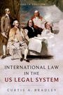 "International Law in the US Legal System, Curtis A. Bradley, Fourth Edition." Illustration von fünf historisch gekleideten Personen.