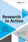 "Research to Action: Structural Racism as a Barrier to Health Equity" steht zentral, mit blauen und grauen Dreiecken.