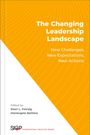 Text: "The Changing Leadership Landscape: New Challenges, New Expectations, New Actions." Buchcover mit orange-weißem Design.