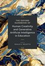 "The Oxford Handbook of Human Creativity and Generative Artificial Intelligence in Education edited by Ronald A. Beghetto." Gold-blaue, marmorierte Textur im Hintergrund.