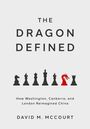 „THE DRAGON DEFINED“ ist ein Titel. Darunter Schachfiguren, ein roter Drache ersetzt einen Springer. Autor: David M. McCourt.