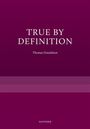 "TRUE BY DEFINITION" und "Thomas Donaldson" in Weiß auf violettem Hintergrund, mit Oxford-Logo unten.