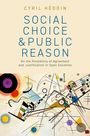 Text: "Cyril Hédoin, Social Choice & Public Reason, On the Possibility of Agreement and Justification in Open Societies." Abstrakte Illustration mit Kreisen und Linien im unteren Bereich.