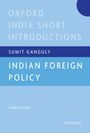 "OXFORD INDIA SHORT INTRODUCTIONS", "SUMIT GANGULY", "INDIAN FOREIGN POLICY", "THIRD EDITION", "OXFORD". Blaues Cover, minimalistisches Design.