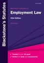 "Blackstone's Statutes on Employment Law, 33rd Edition, Astra Emir. Trusted for over 30 years, Perfect for study and assessments."