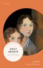 „Emily Brontë: Selected Writings“ steht in einem Kreis, Gemälde zweier Frauen mit nachdenklichen Blicken.