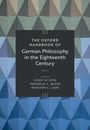 Titel: "The Oxford Handbook of German Philosophy in the Eighteenth Century". Herausgeber: Corey W. Dyck, Frederick C. Beiser, Brandon C. Look. Abstraktes geometrisches Muster im Hintergrund.