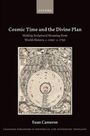Buchcover mit Titel: "Cosmic Time and the Divine Plan", Autor: Euan Cameron. Illustration mit kreisförmigem, kosmischem Design.