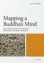 "Mapping a Buddha’s Mind" von Rupert Gethin. Relief mit buddhistischen Figuren und orangenem Muster.