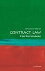 „Mindy Chen-Wishart: Contract Law - A Very Short Introduction“. Grüner, türkis-blauer und roter Hintergrund.