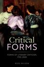 Ross Wilson: Critical Forms, Buch
