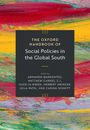 "The Oxford Handbook of Social Policies in the Global South" auf abstraktem Hintergrund in Gelb, Rot und Grün.