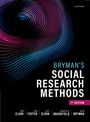 „BRYMAN'S SOCIAL RESEARCH METHODS, 7TH EDITION“. Bunte, geschwungene Linien auf schwarzem Hintergrund.