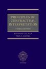 "Principles of Contractual Interpretation, Third Edition, Richard Calnan, Paul S. Davies" auf einem blauen Hintergrund.
