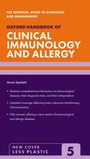 Text: "Oxford Handbook of Clinical Immunology and Allergy". Orange Hintergrund, violetter und weißer Text, moderne Gestaltung.