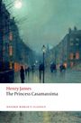 Text: Henry James, The Princess Casamassima, Oxford World's Classics. Impressionistisches Gemälde einer nächtlichen Straße.