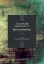 Titel: "The Oxford Handbook of Bad Leadership", herausgegeben von Anders Örtenblad; abstrakter, texturierter Hintergrund in Grün- und Brauntönen.