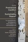 Buchtitel: "From Protracted Conflict to Sustainable Peace?" Themen: humanitär, Entwicklung, Frieden, Völkerrecht. Wände mit Einschusslöchern.