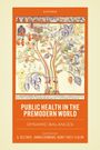"Public Health in the Premodern World: Dynamic Balances." Illustration eines Baumes mit dekorativen Details und Figuren.