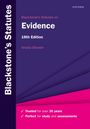 Amelia Shooter: Blackstone's Statutes on Evidence, Buch