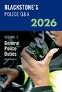 Anjali Howard: Blackstone's Police Q&A Volume 3: General Police Duties 2026, Buch